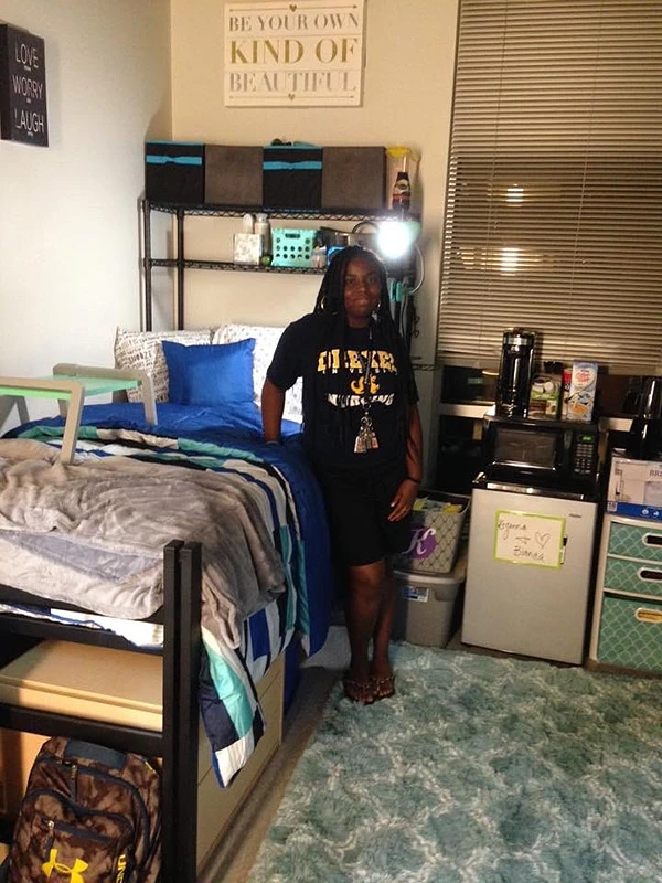 Drexel student, Keyanna Bynum, in her dorm